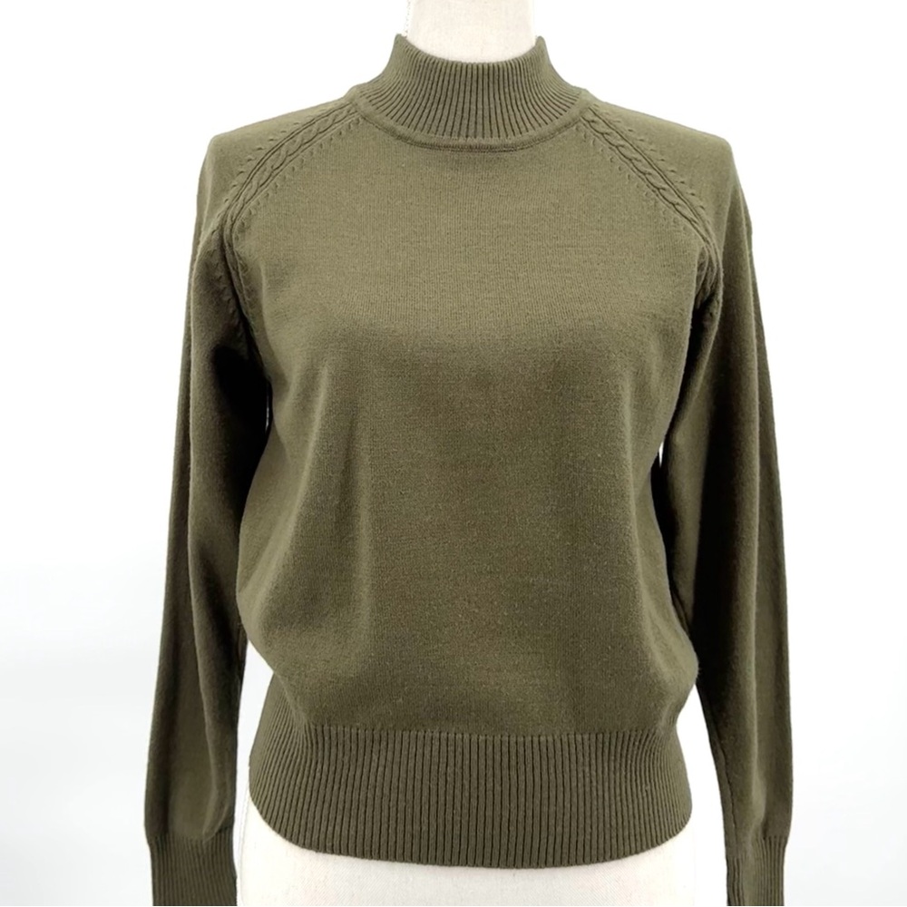 Rena Rowan Angora Knit Blend Mock Neck Sweater
